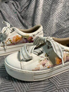 Upcycled Platform Sneakers | Hand-Embellished Viamarte Shoes | Women’s 8